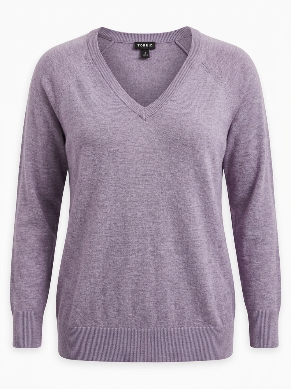 Torrid Lavender Purple V-Neck Lightweight Sweater Size 1X